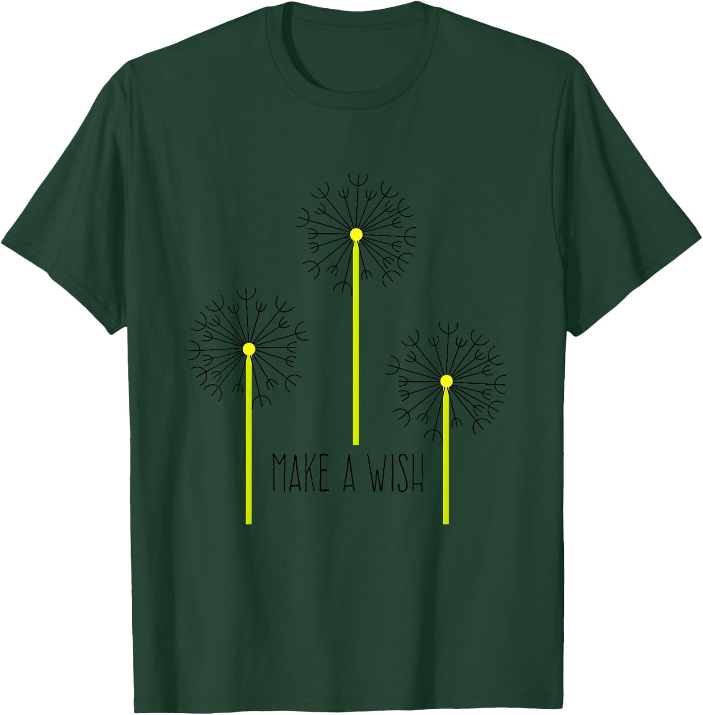 Cute Dandelion Spring Flower Make A Wish For Boys Girls T-Shirt - T-Shirt | Forest