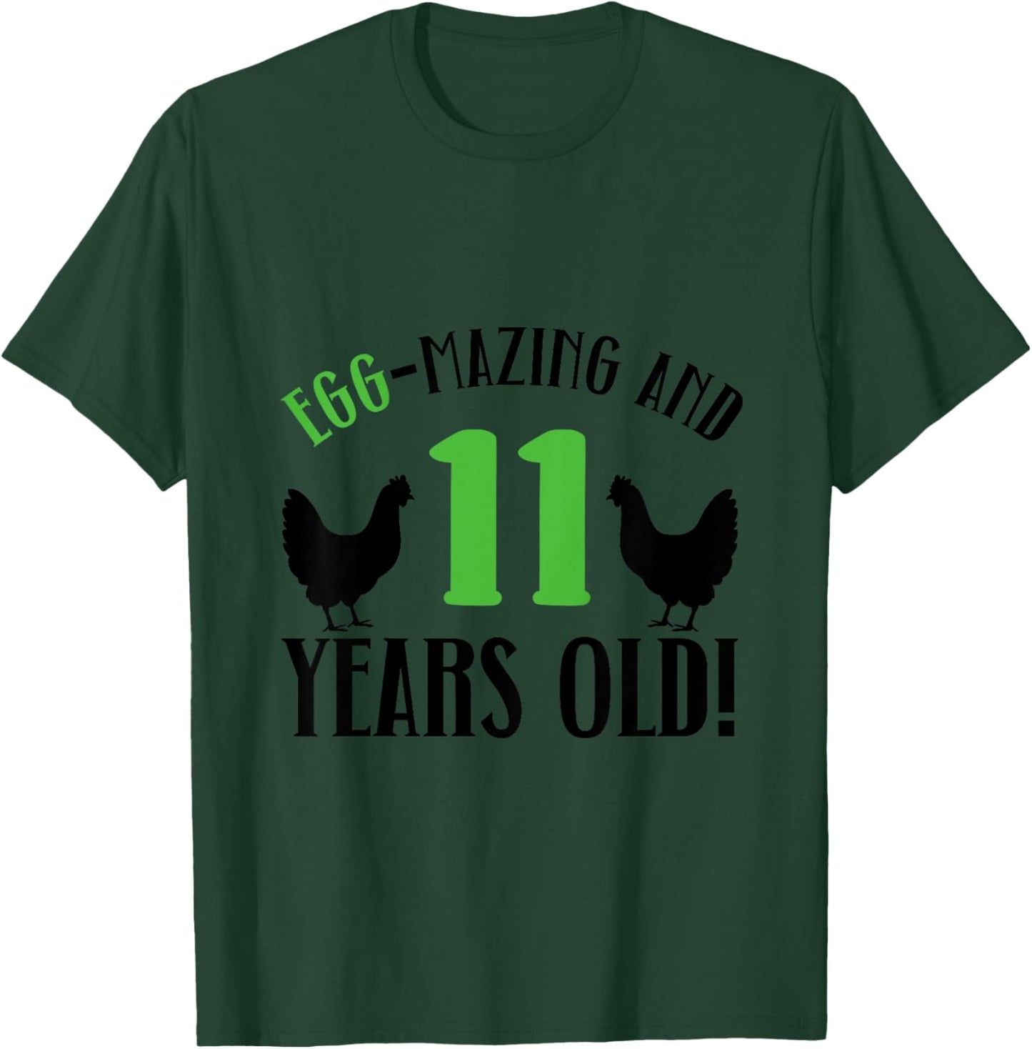 Kids 11th Birthday 11 Years Old Chicken Farmer chicken Lover T-Shirt - T-Shirt | Forest