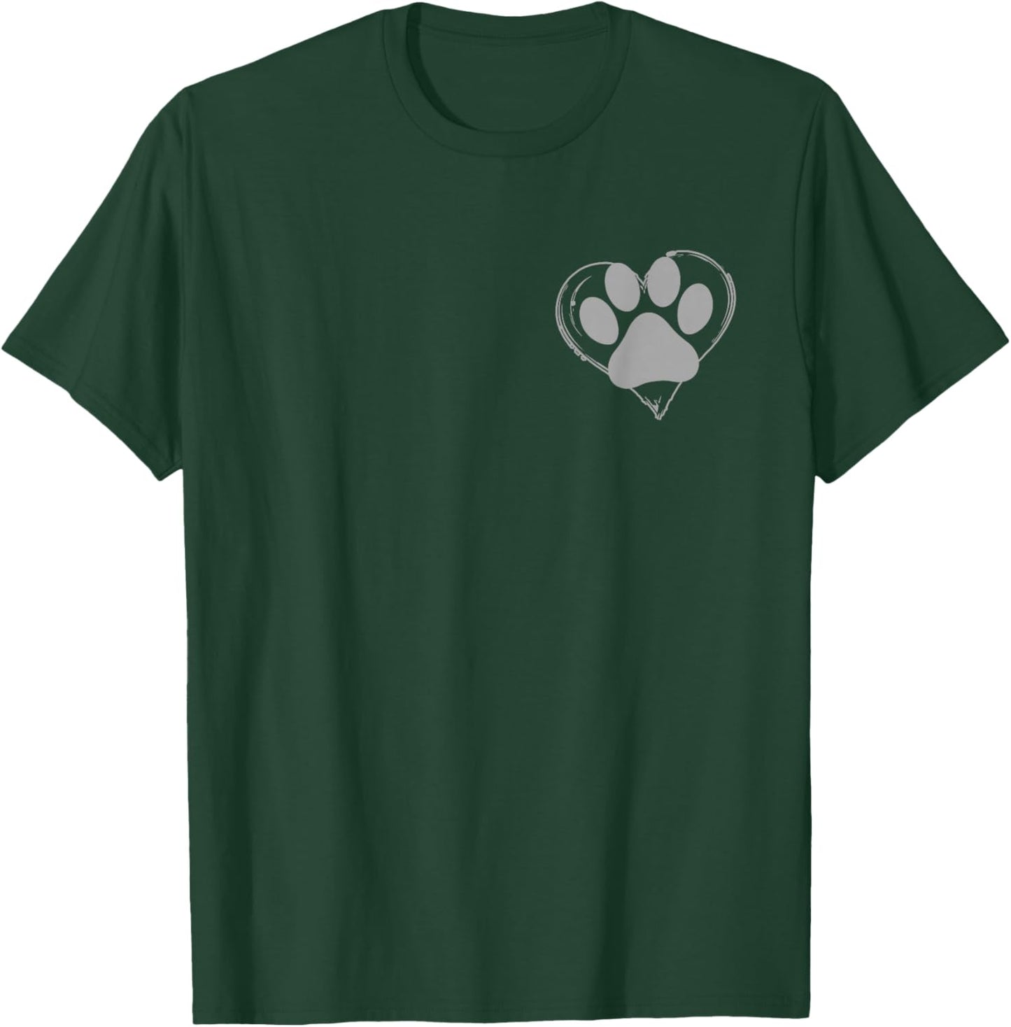 Heart with paw for dog lovers T-Shirt - T-Shirt | Forest