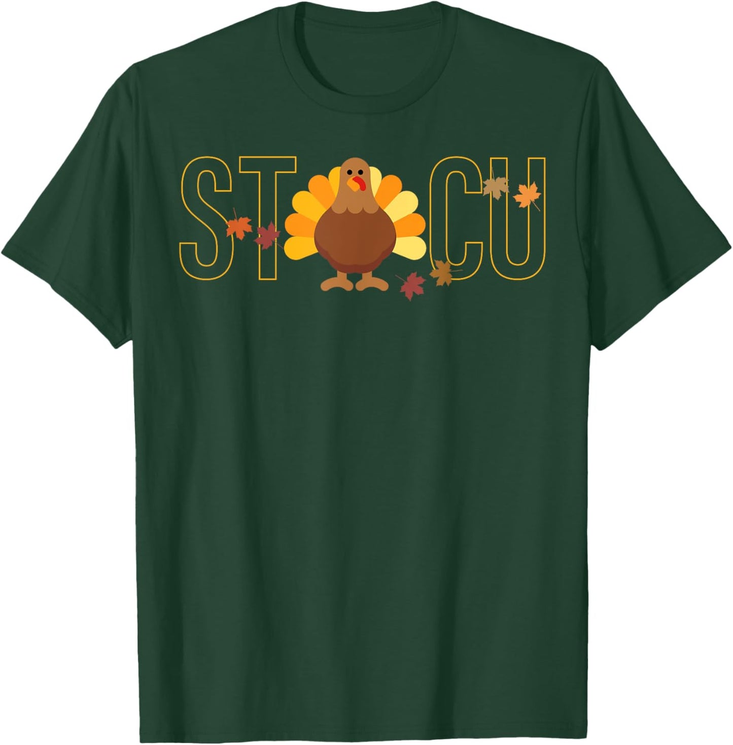 STICU Surgical Trauma ICU Nurse Fall Thanksgiving Turkey T-Shirt - T-Shirt | Forest