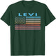 Vintage Sunset American Flag Levi, Texas Women Men T-Shirt - T-Shirt | Forest