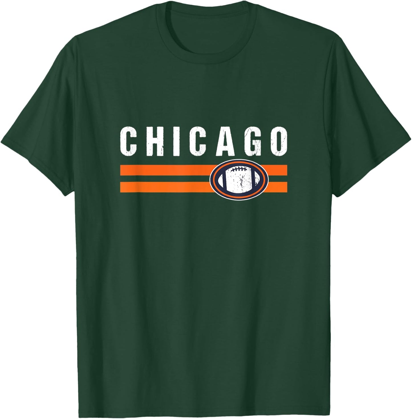 Chicago Vintage Blue Orange Stripe Cool Chicago Fan T-Shirt - T-Shirt | Forest