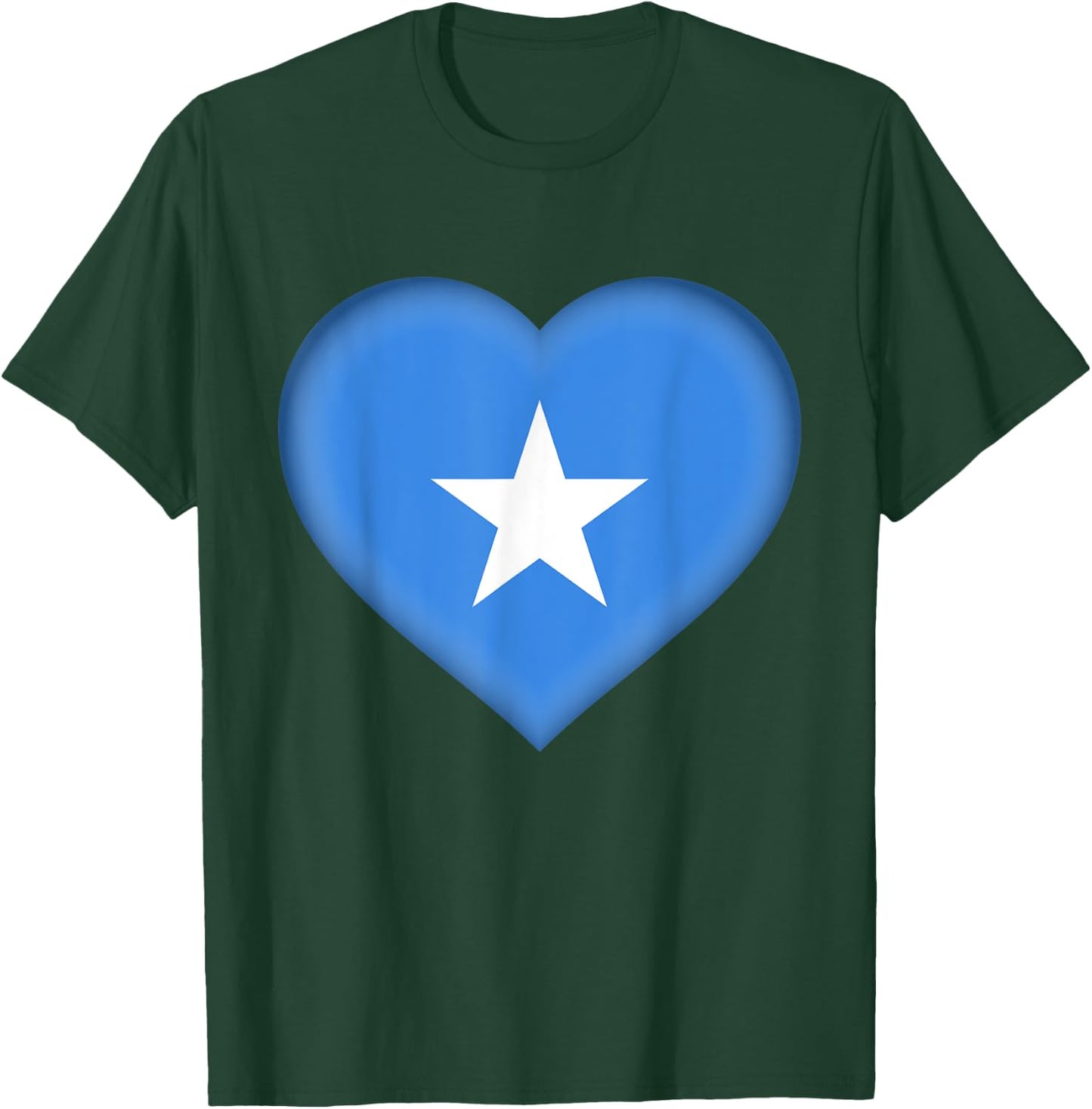 I Love Somalia | Somali Flag Heart Outfit T-Shirt - T-Shirt | Forest