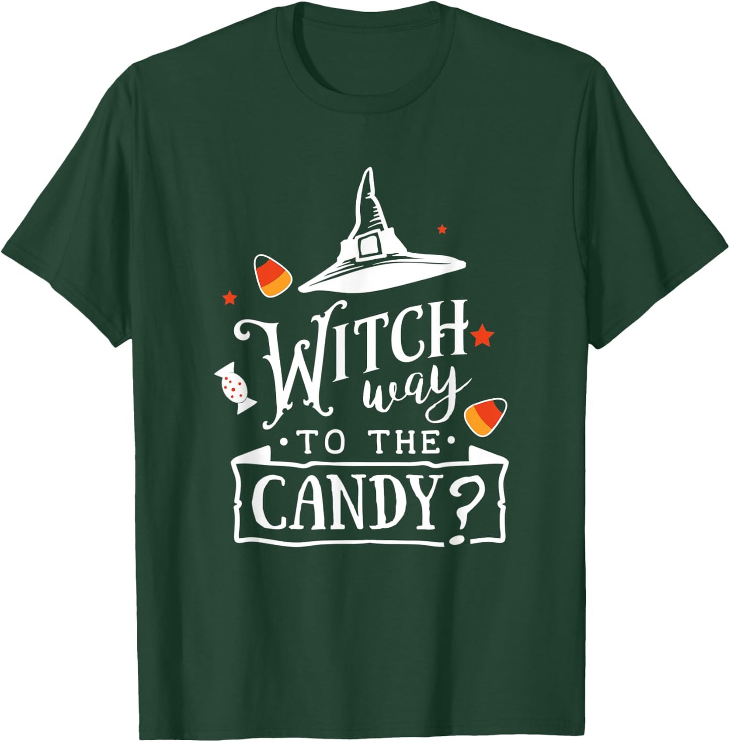 Witch Way To The Candy Halloween T-Shirt - T-Shirt | Forest