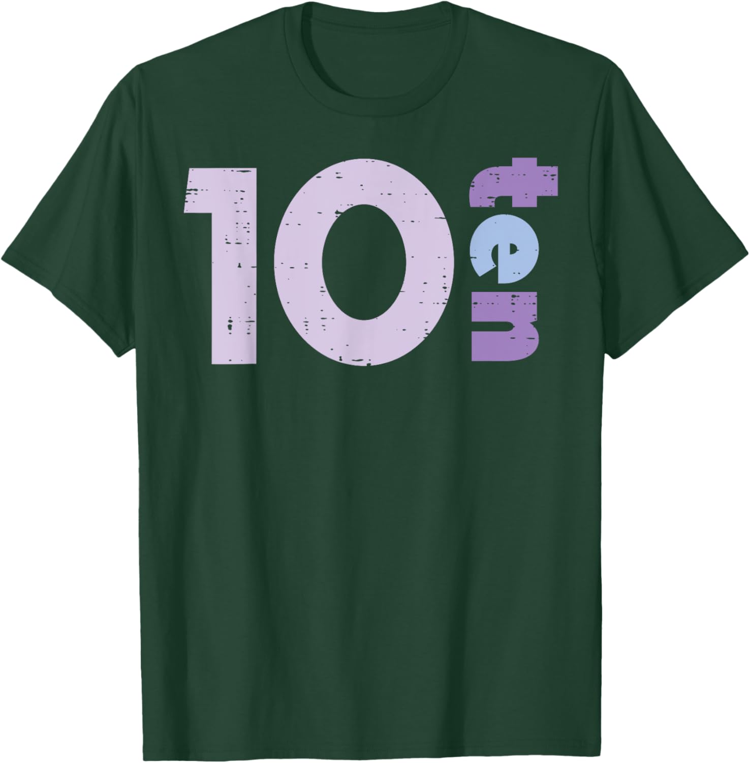 10th Birthday 10 Ten Years Old Tenth Bday Girls Boys Kids T-Shirt - T-Shirt | Forest