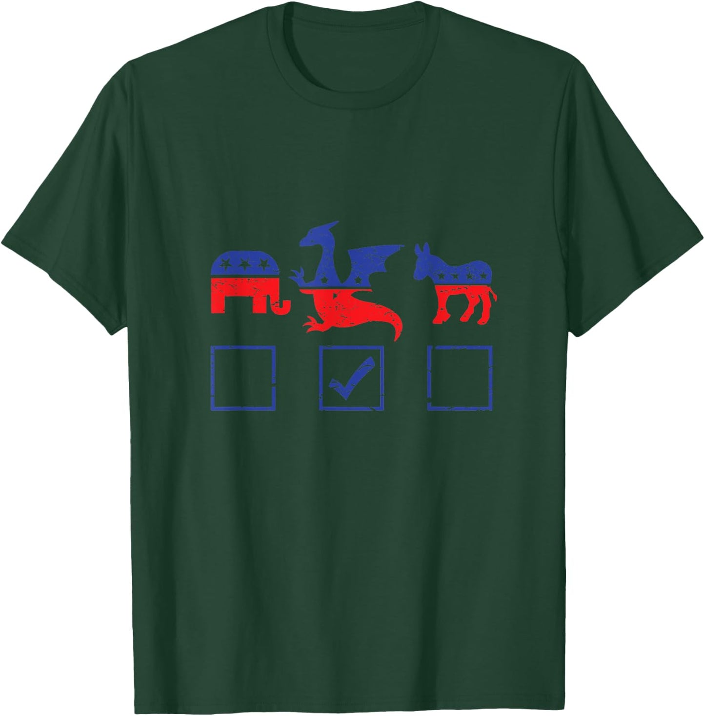Vote For Dragon Funny Satire Political Politics Election T-Shirt - T-Shirt | Forest