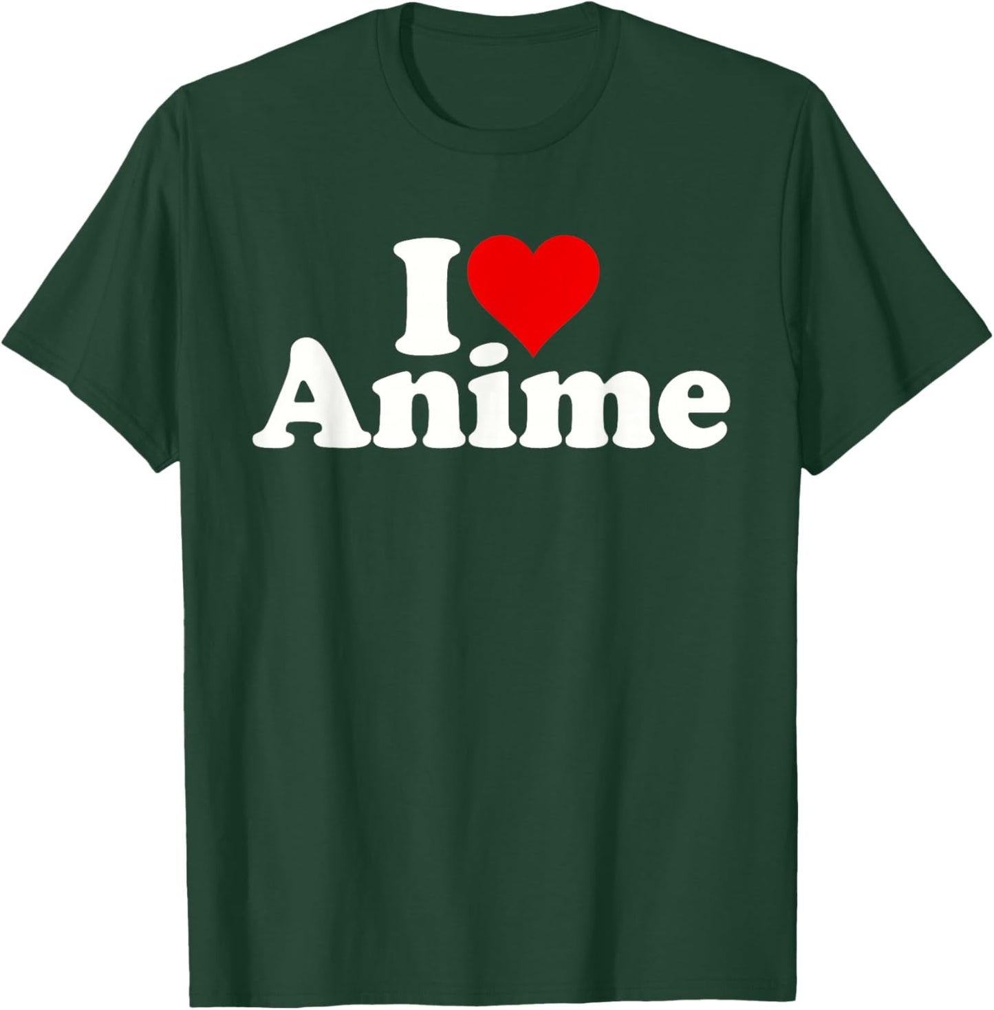 I Love Heart Anime Manga Japanese Animation T-Shirt - T-Shirt | Forest