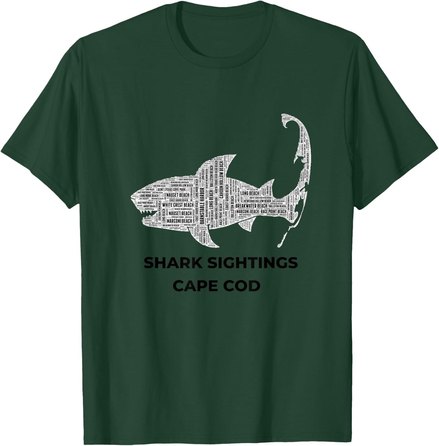 Cape Cod Shark Sightings T-Shirt - T-Shirt | Forest