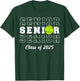 Class Of 2025 Tennis Senior Graduation Graduate Men Women T-Shirt - T-Shirt | Forest