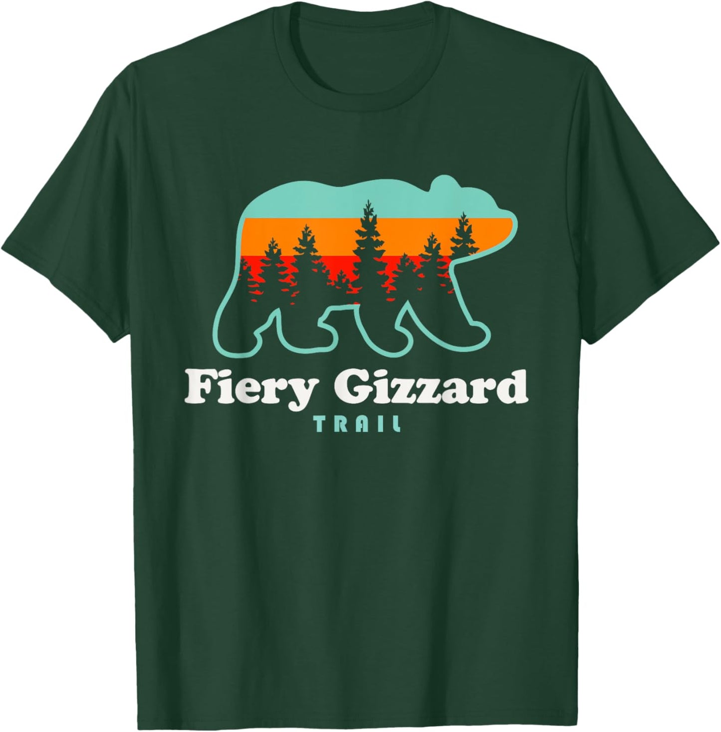 Fiery Gizzard Trail Camping Tennessee Bear Retro T-Shirt - T-Shirt | Forest