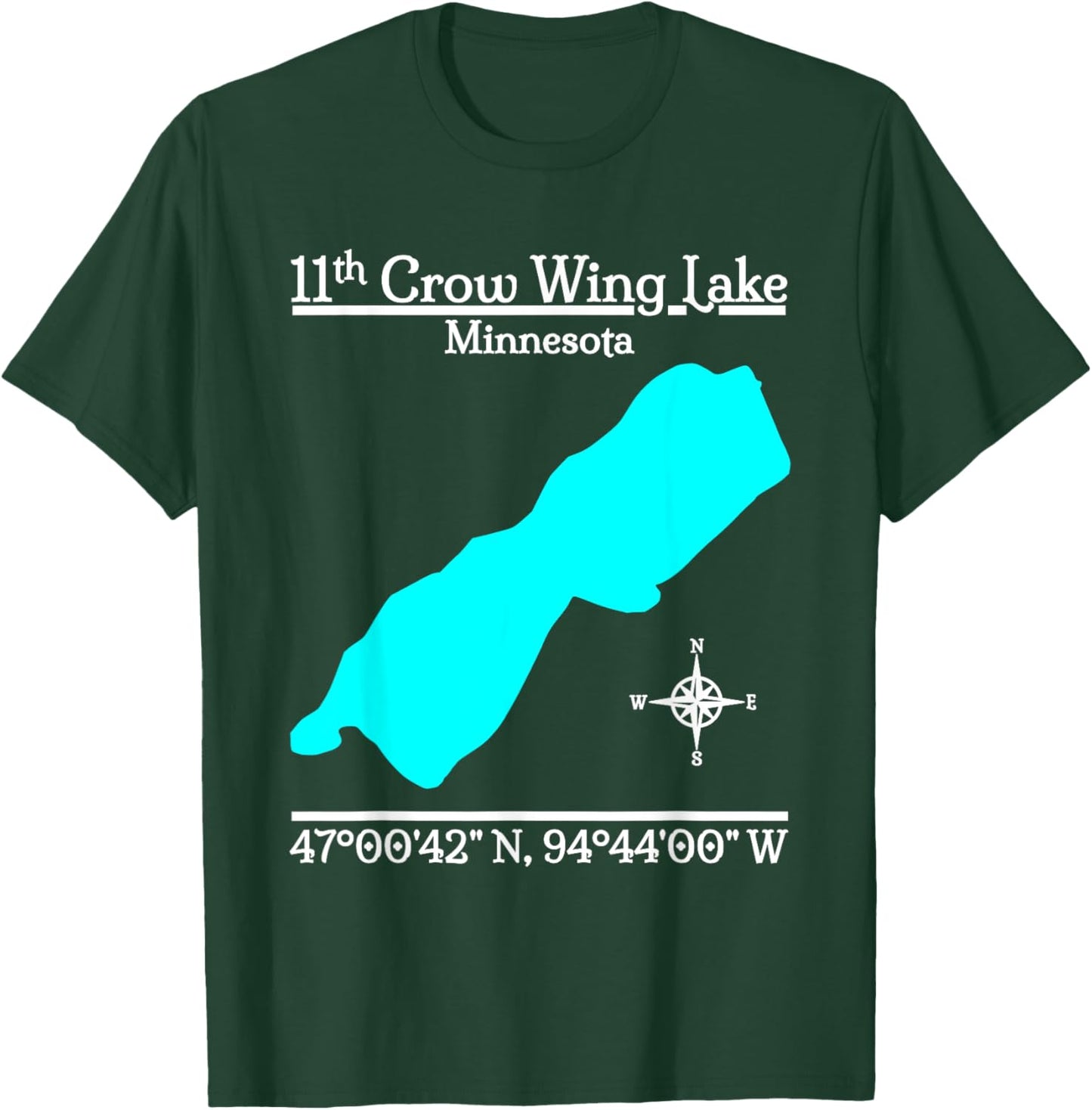 Eleventh Crow Wing Lake - Minnesota T-Shirt - T-Shirt | Forest