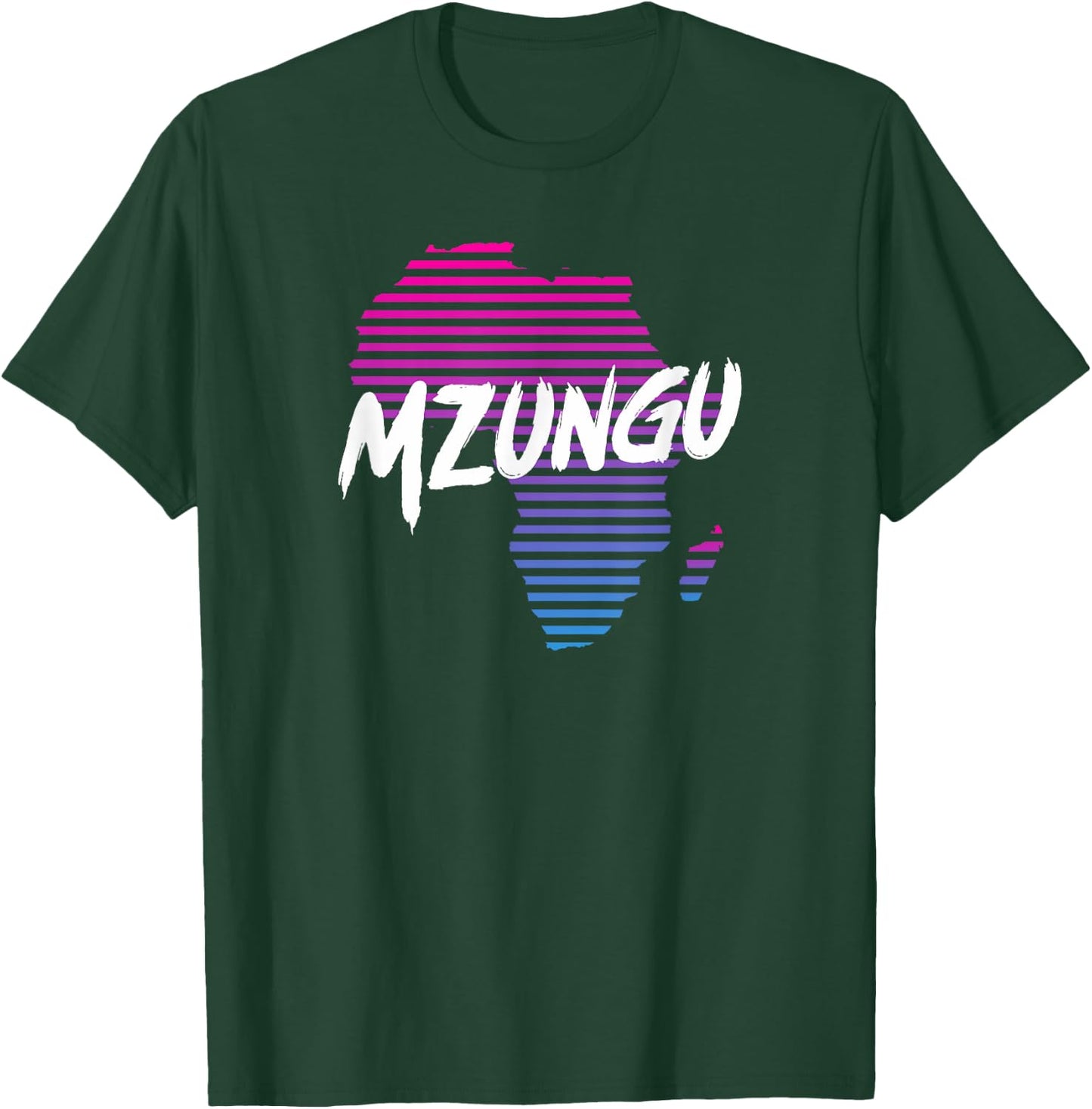 Mzungu Africa Map Vintage Retro T-Shirt - T-Shirt | Forest