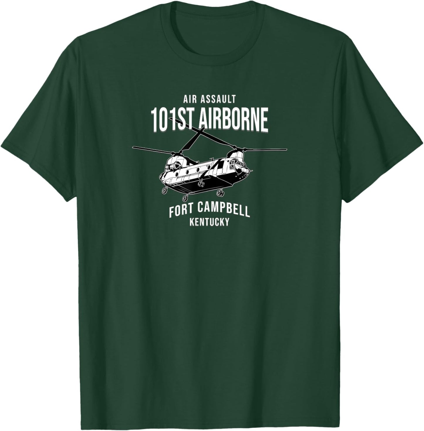101st Airborne Division Fort Campbell Kentucky Helicopter T-Shirt - T-Shirt | Forest