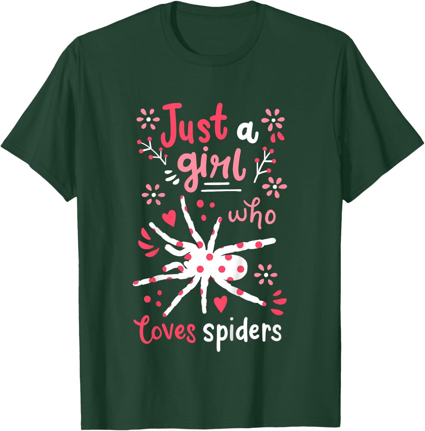 Kids Spider Just A Girl Spiders Gift T-Shirt - T-Shirt | Forest