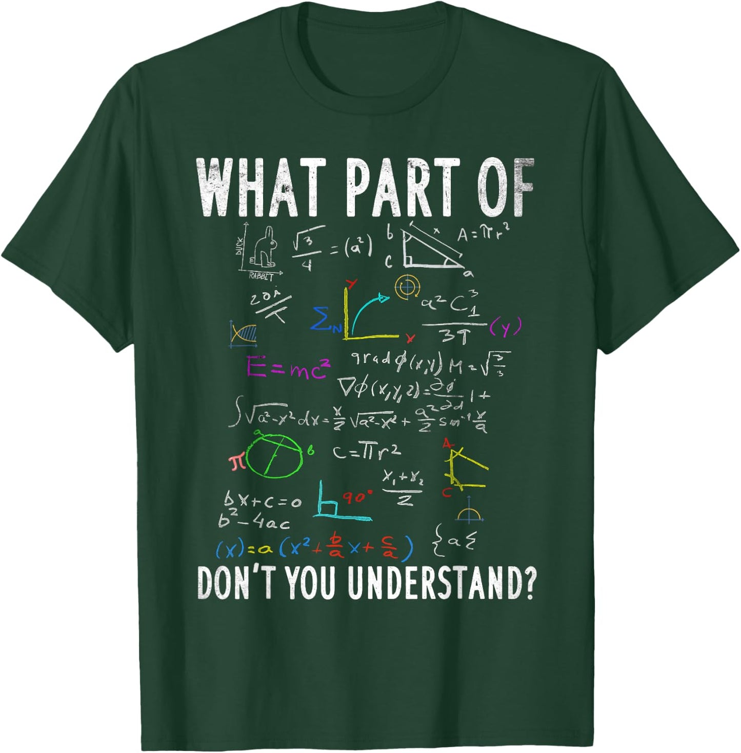 What Part of Don't You Understand for Math Teacher Small T-Shirt - T-Shirt | Forest