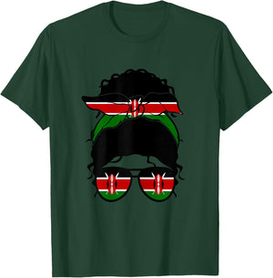 Kenya Girl Kenya Flag Kenya Proud Kenya Woman T-Shirt - T-Shirt | Forest