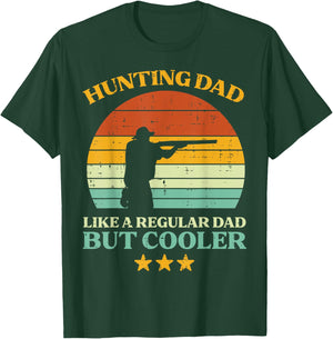 Hunting Dad Like Regular Retro Fathers Day Hunter Daddy Papa T-Shirt - T-Shirt | Forest