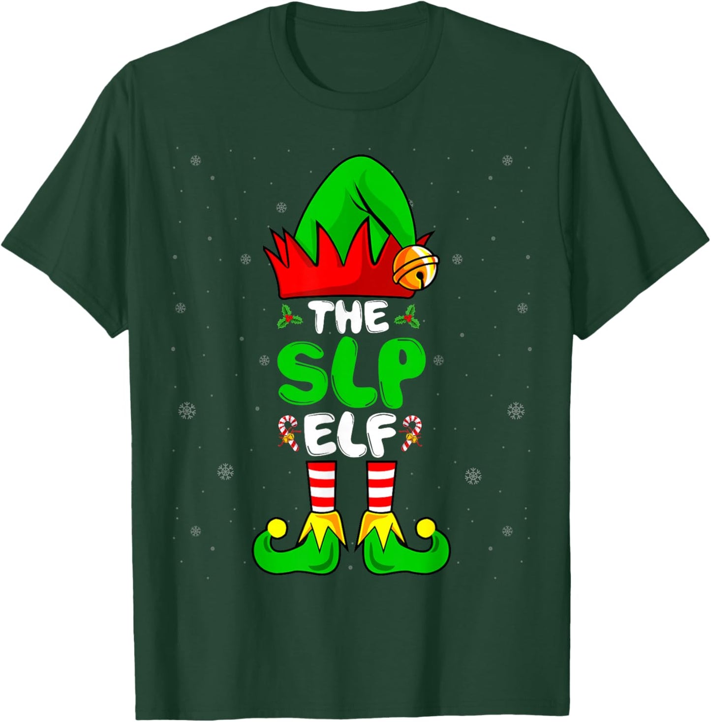 The SLP Elf - Speech Language Pathologists Christmas T-Shirt - T-Shirt | Forest