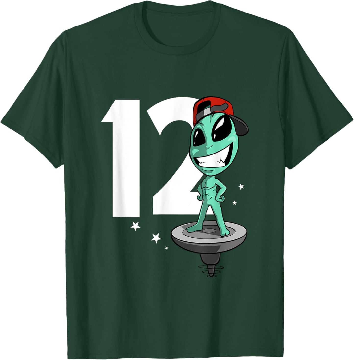 Alien 12 Year Old Boy 12th Birthday T-Shirt - T-Shirt | Forest