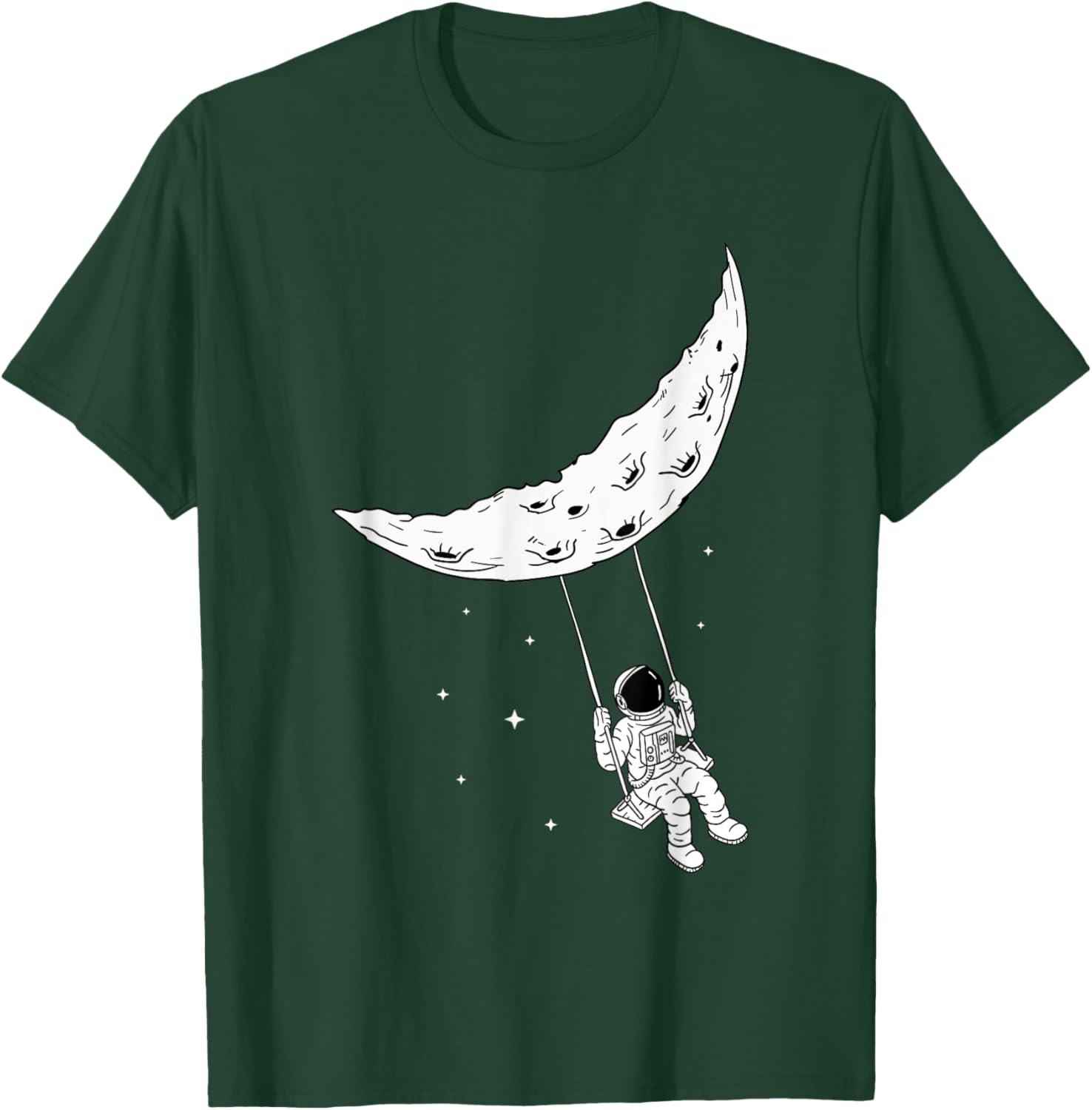 Moon Swing Man On The Moon - Space Astronomy Astronaut T-Shirt - T-Shirt | Forest