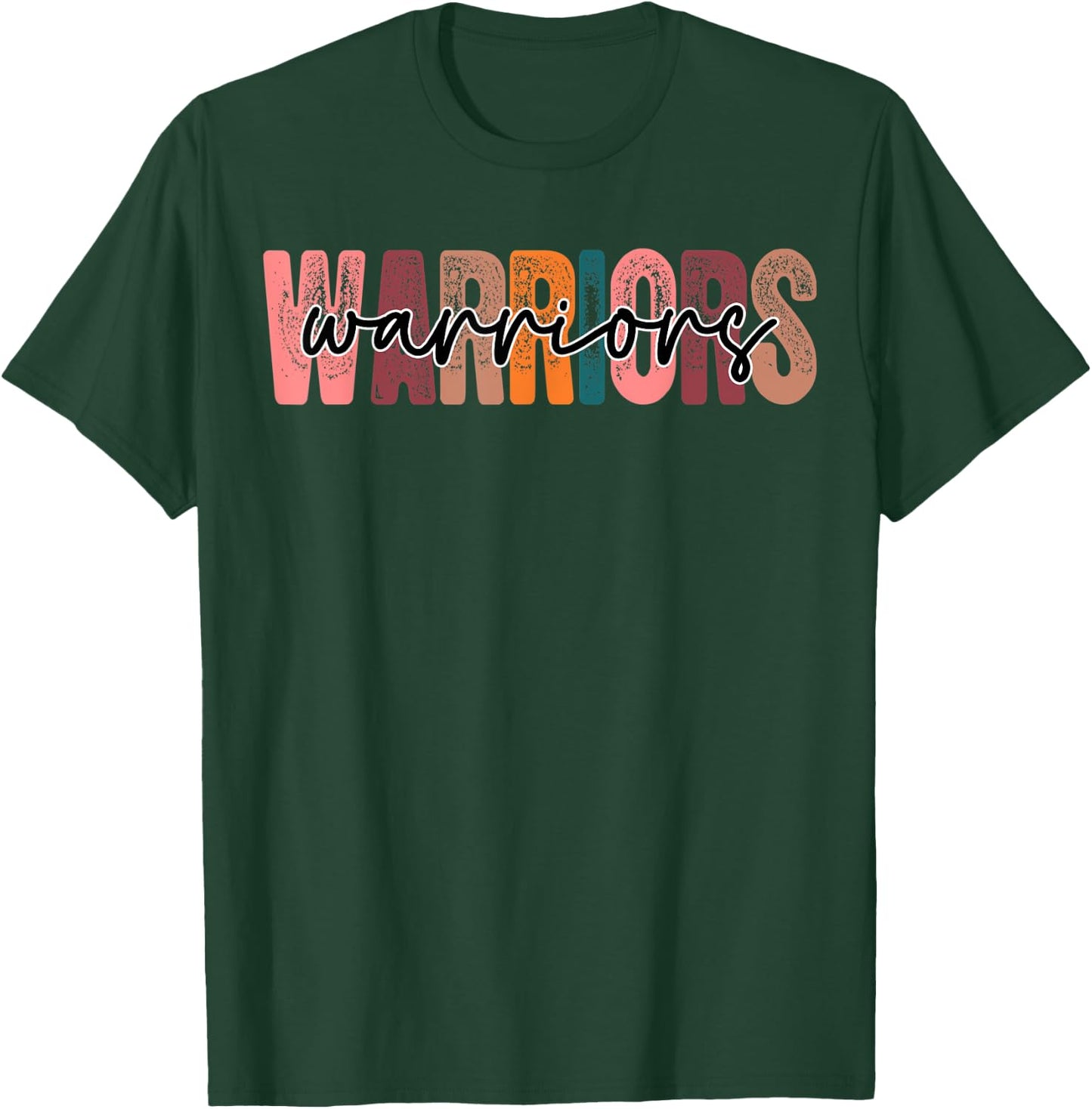Warriors School Sports Fan Team Spirit T-Shirt - T-Shirt | Forest