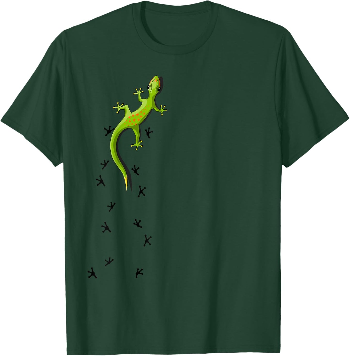 Casual Salamander Reptile with Traces Climbing Gecko T-Shirt - T-Shirt | Forest