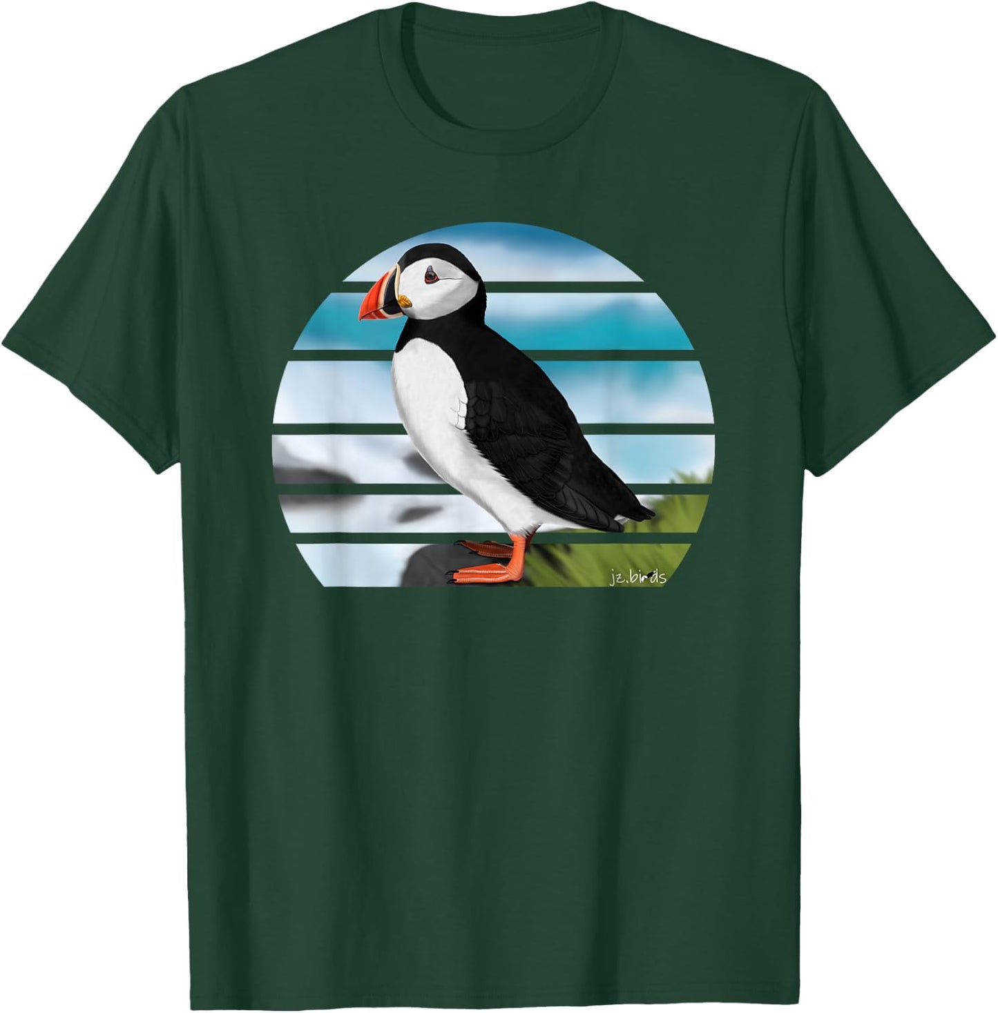 Puffin Bird Birder Ornithologist Biologist Birdwatcher T-Shirt - T-Shirt | Forest