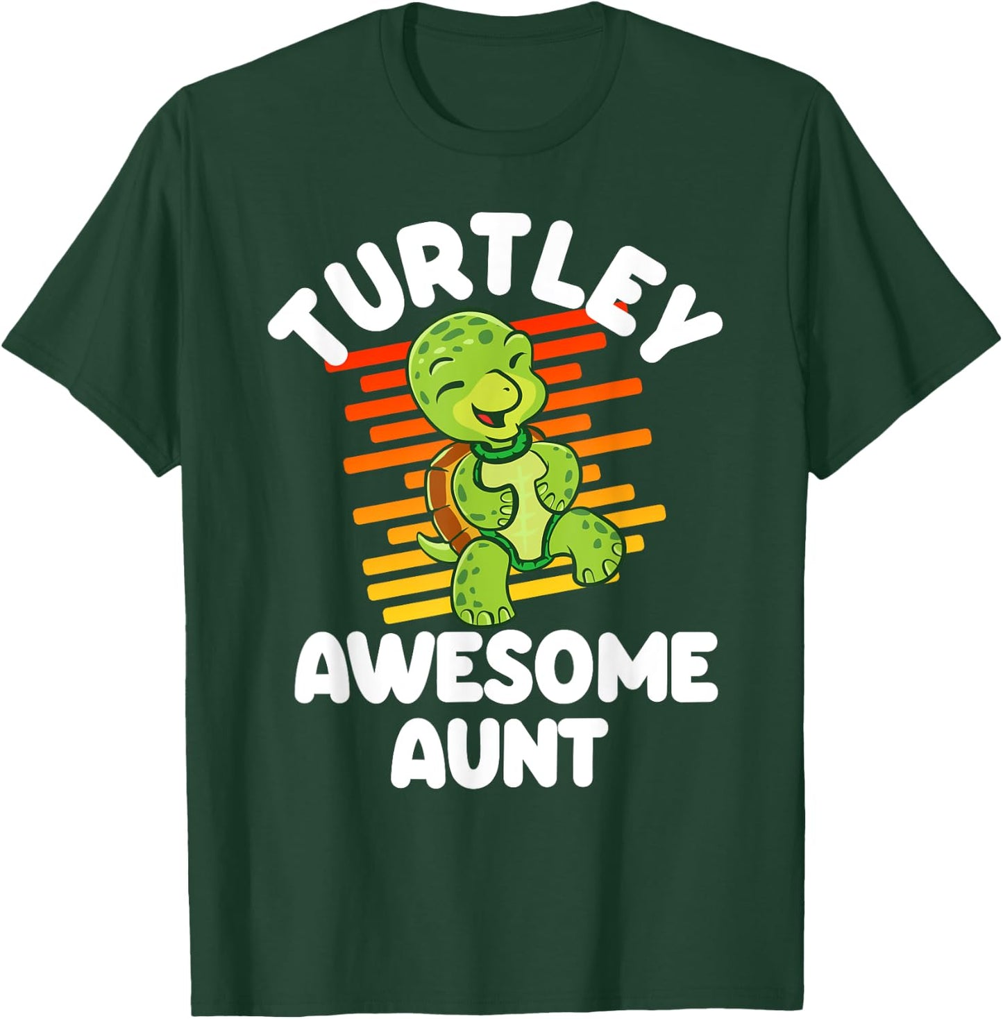 Turtley Awesome AA Apparel Co. Kids Adults , Black, 3X-Large, Short Sleeve, Classic Fit, Turtle Design T-Shirt - T-Shirt | Forest