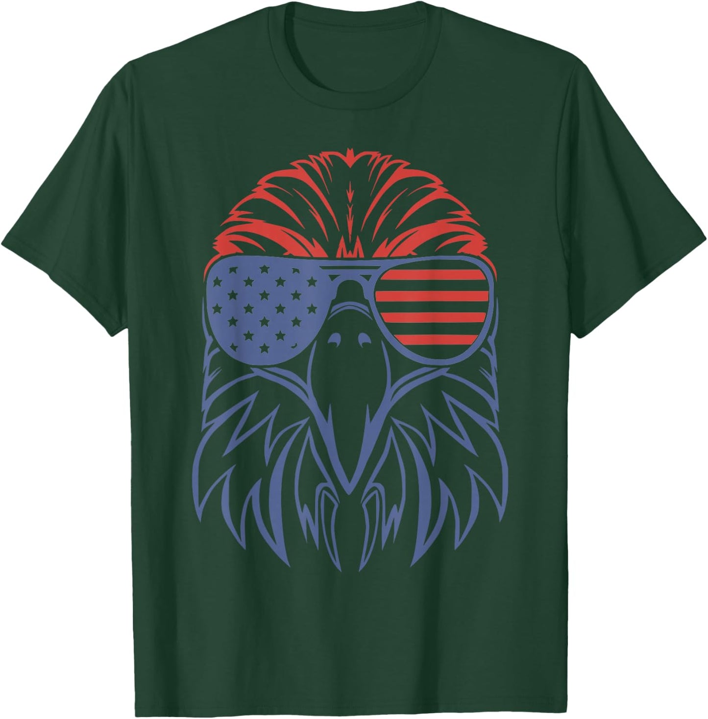 American Bald Eagle USA Flag 4th of July Eagle USA T-Shirt - T-Shirt | Forest