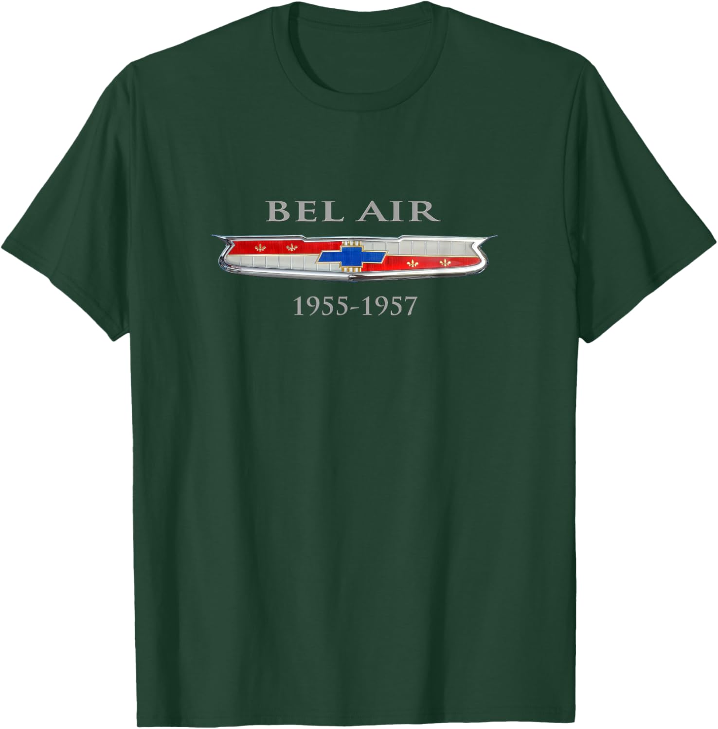 Vintage 1955-1957 Bel Air Hood Emblem, Badge, American Cars T-Shirt - T-Shirt | Forest