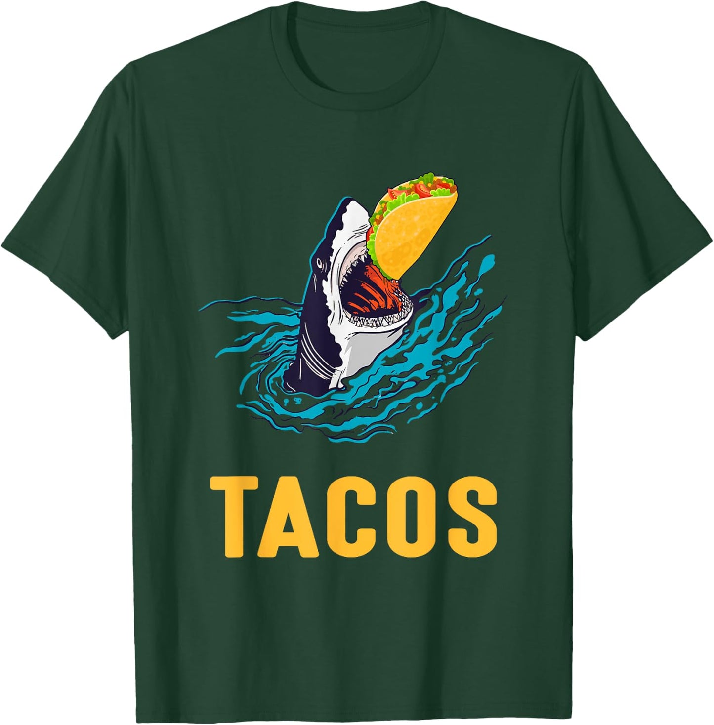 Tacos Shark Jaws Taco Lover T-Shirt - T-Shirt | Forest