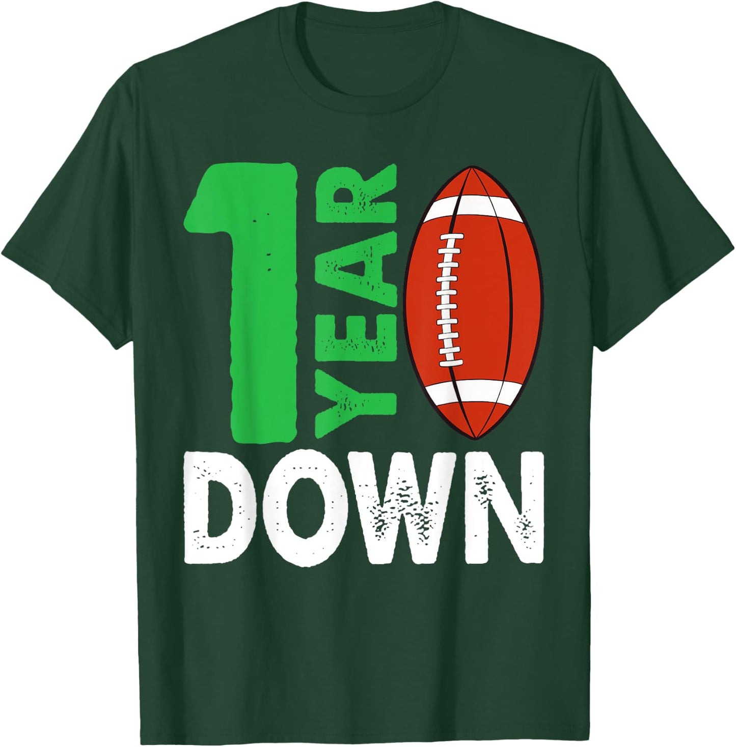 1st Birthday Party Football Boy One Year Old Football Player T-Shirt - T-Shirt | Forest