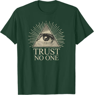 Politically Incorrect, Inc Trust No One Classic Black -Adults T-Shirt - T-Shirt | Forest