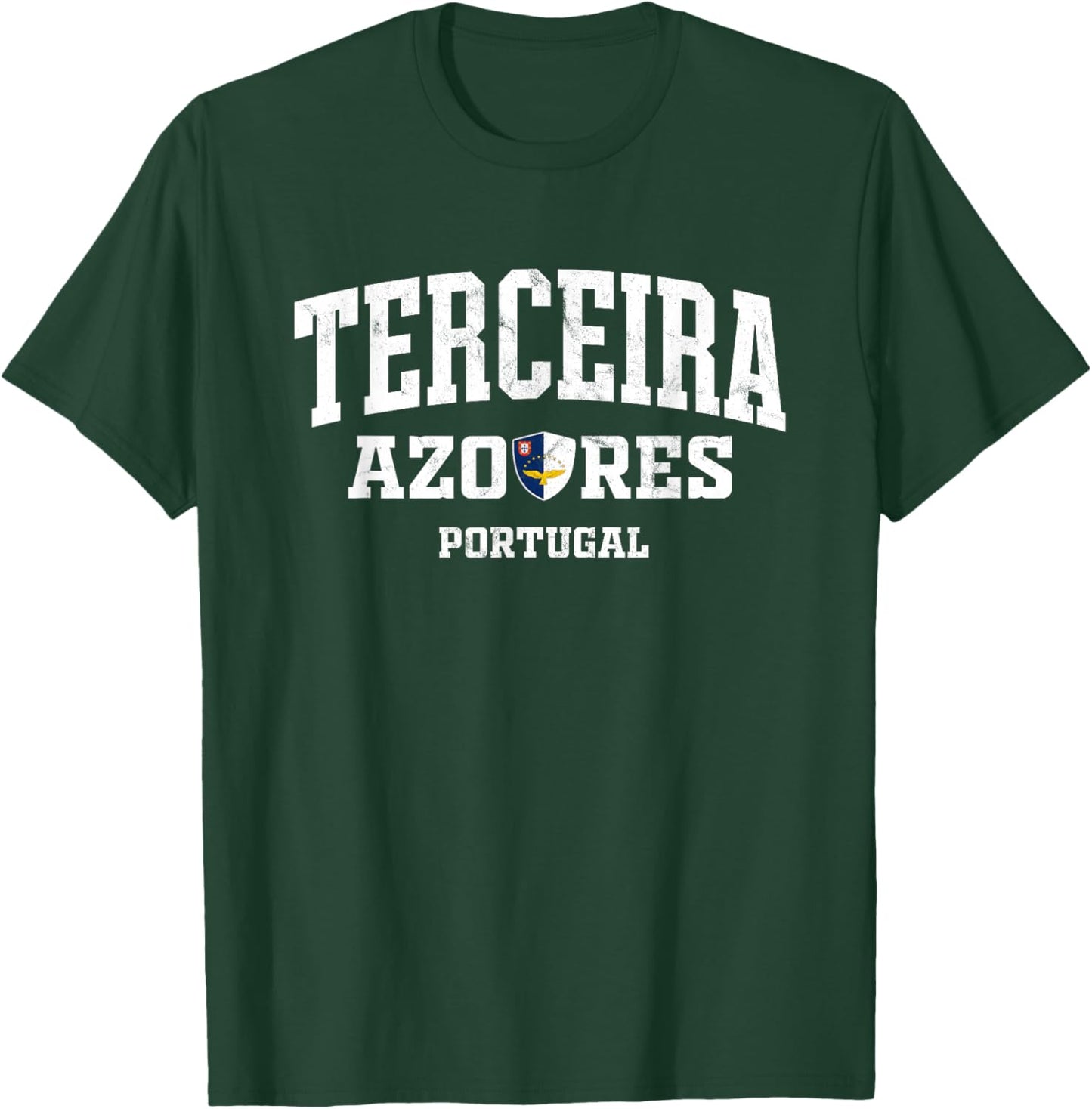 Terceira Azores Flag - Portugal Island Souvenir T-Shirt - T-Shirt | Forest