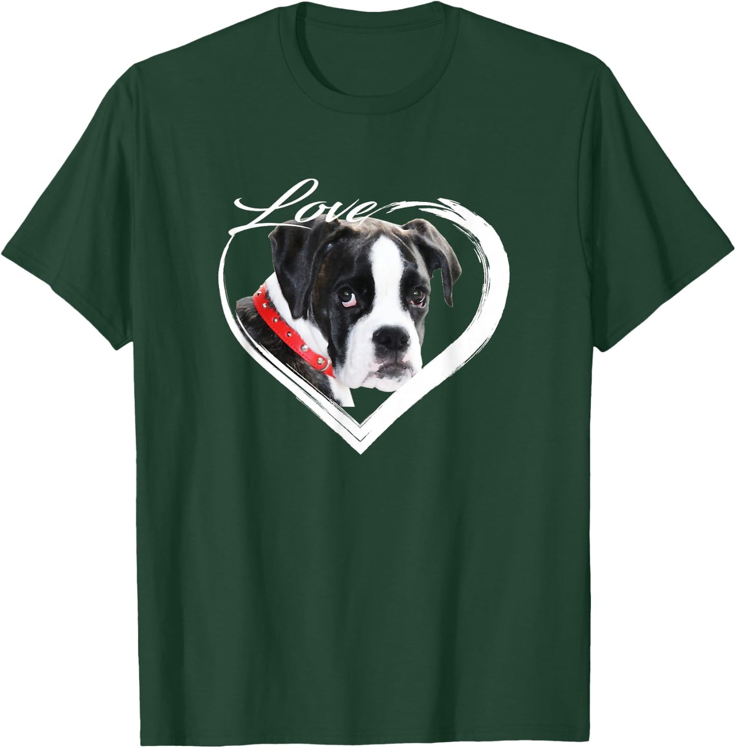 Love Boxers Black and White Puppy Dog Lover Gifts T-Shirt - T-Shirt | Forest