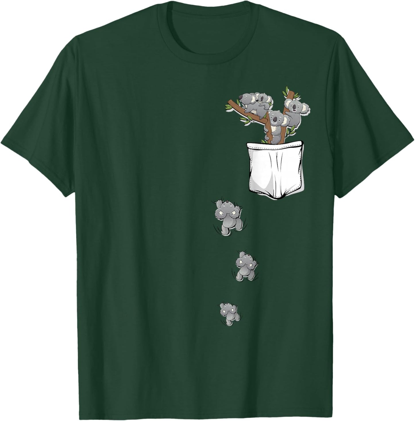 Koala Bear Shirt | Cute Koala Pocket Shirt for Kids Koala T-Shirt - T-Shirt | Forest