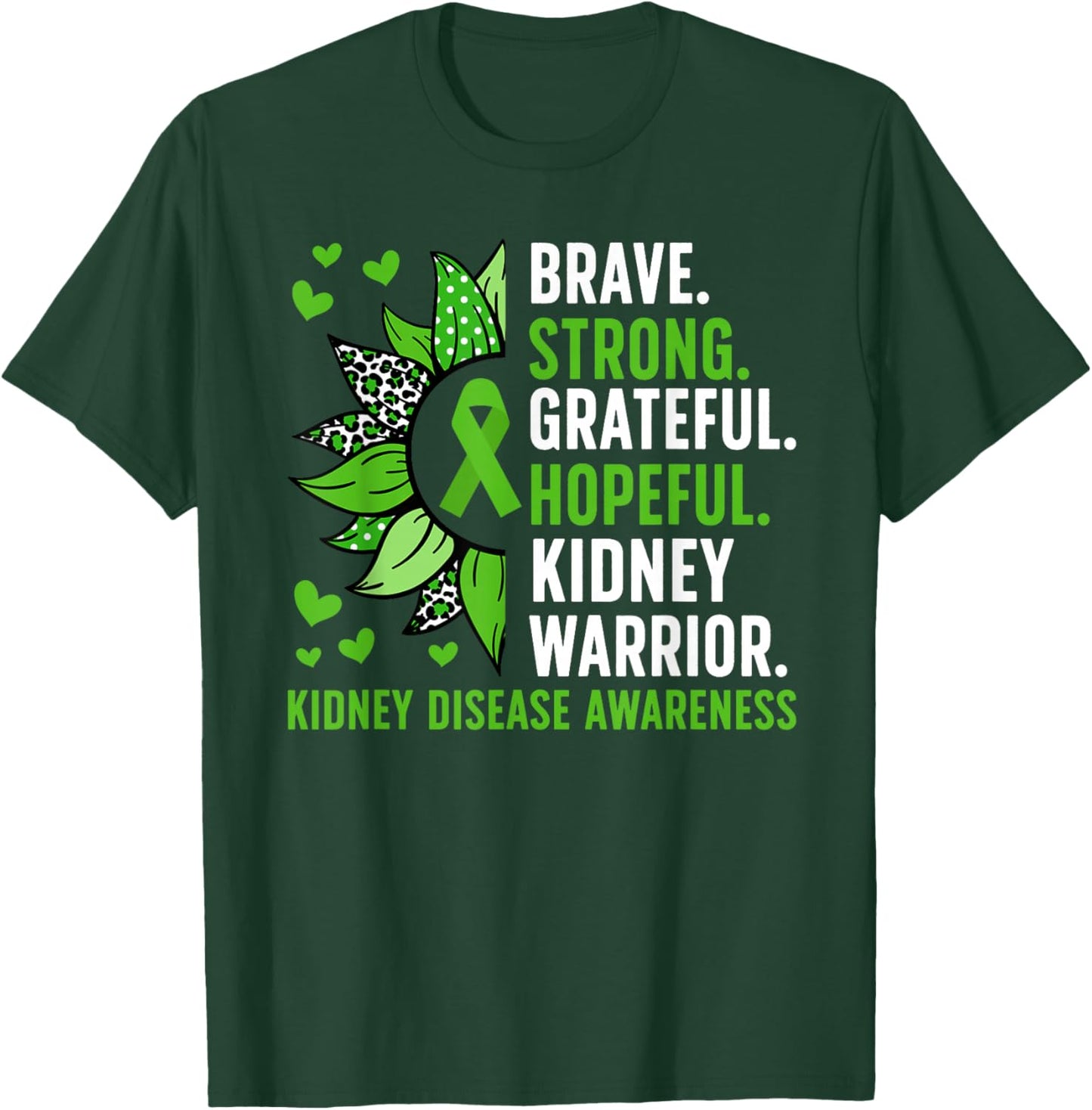 Kidney Disease Warrior Kidney Disease Awareness Month T-Shirt - T-Shirt | Forest
