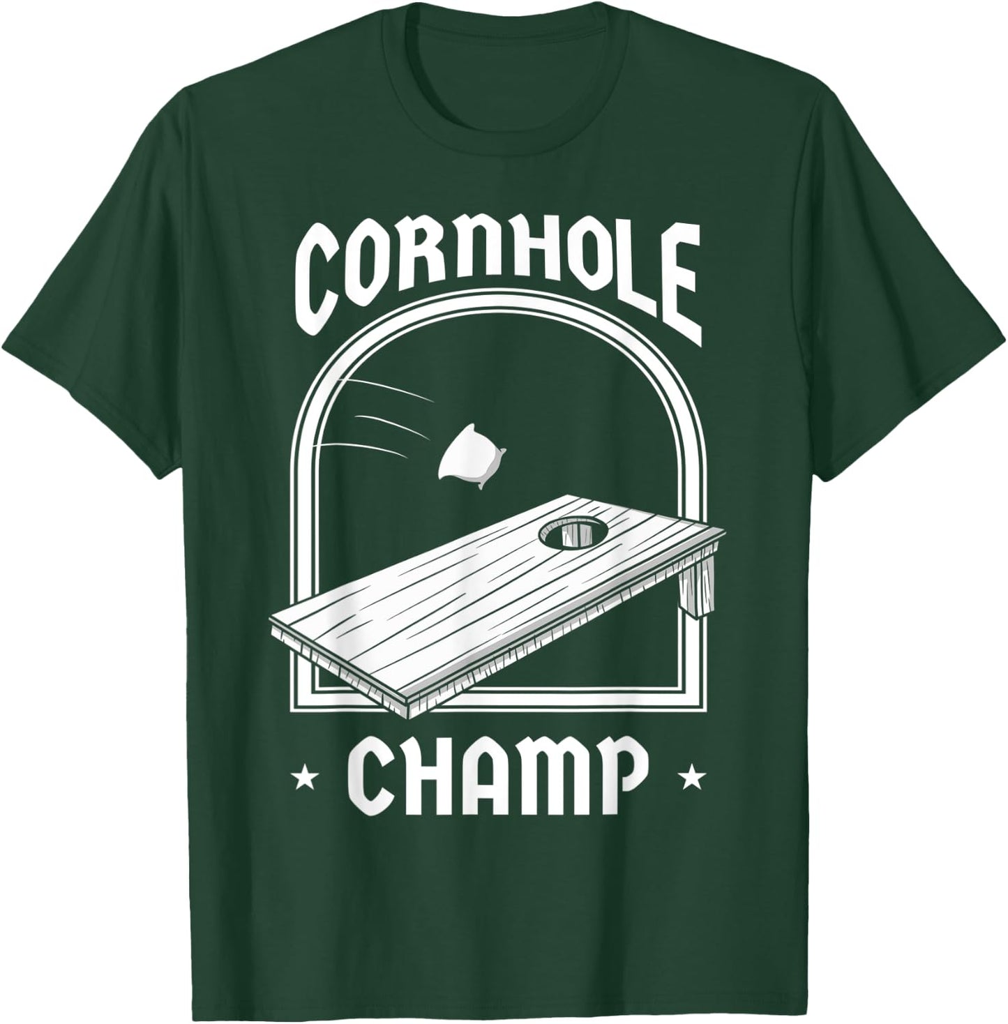 Cornhole Bean Bags Sack Toss Board Game Champion Player Gift T-Shirt - T-Shirt | Forest