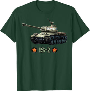 Vintage Soviet Union World War 2 IS 2 Heavy Tank gift T-Shirt - T-Shirt | Forest
