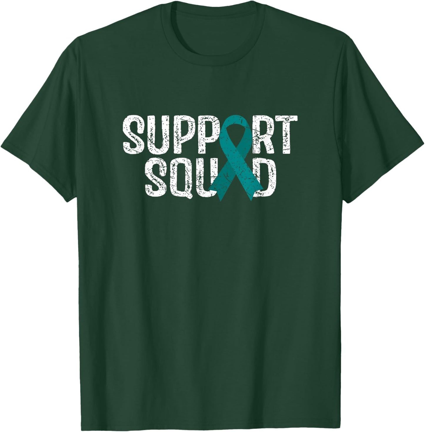 Support Squad Ovarian Cancer Awareness T-Shirt - T-Shirt | Forest
