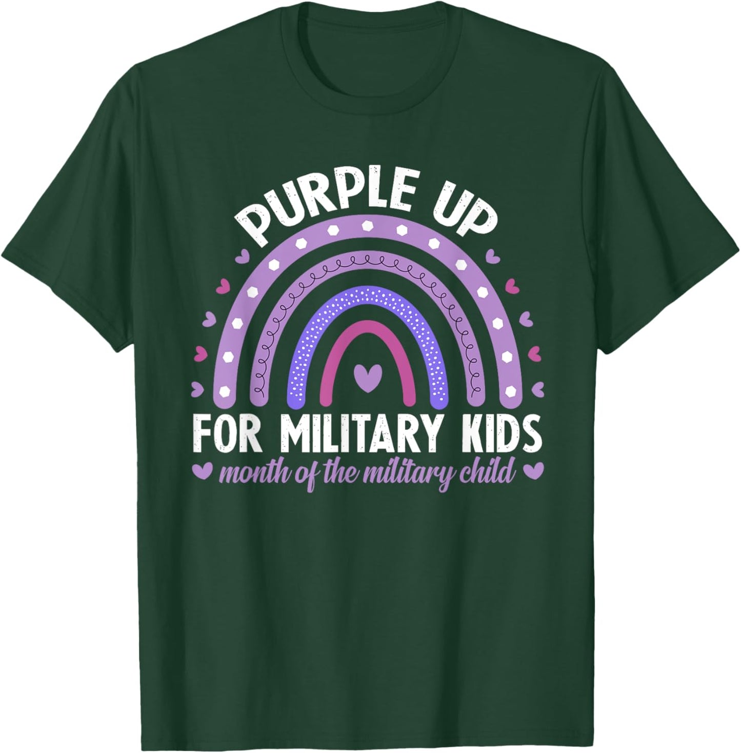 Purple Up For Military Kids Month Of The Military Child T-Shirt - T-Shirt | Forest