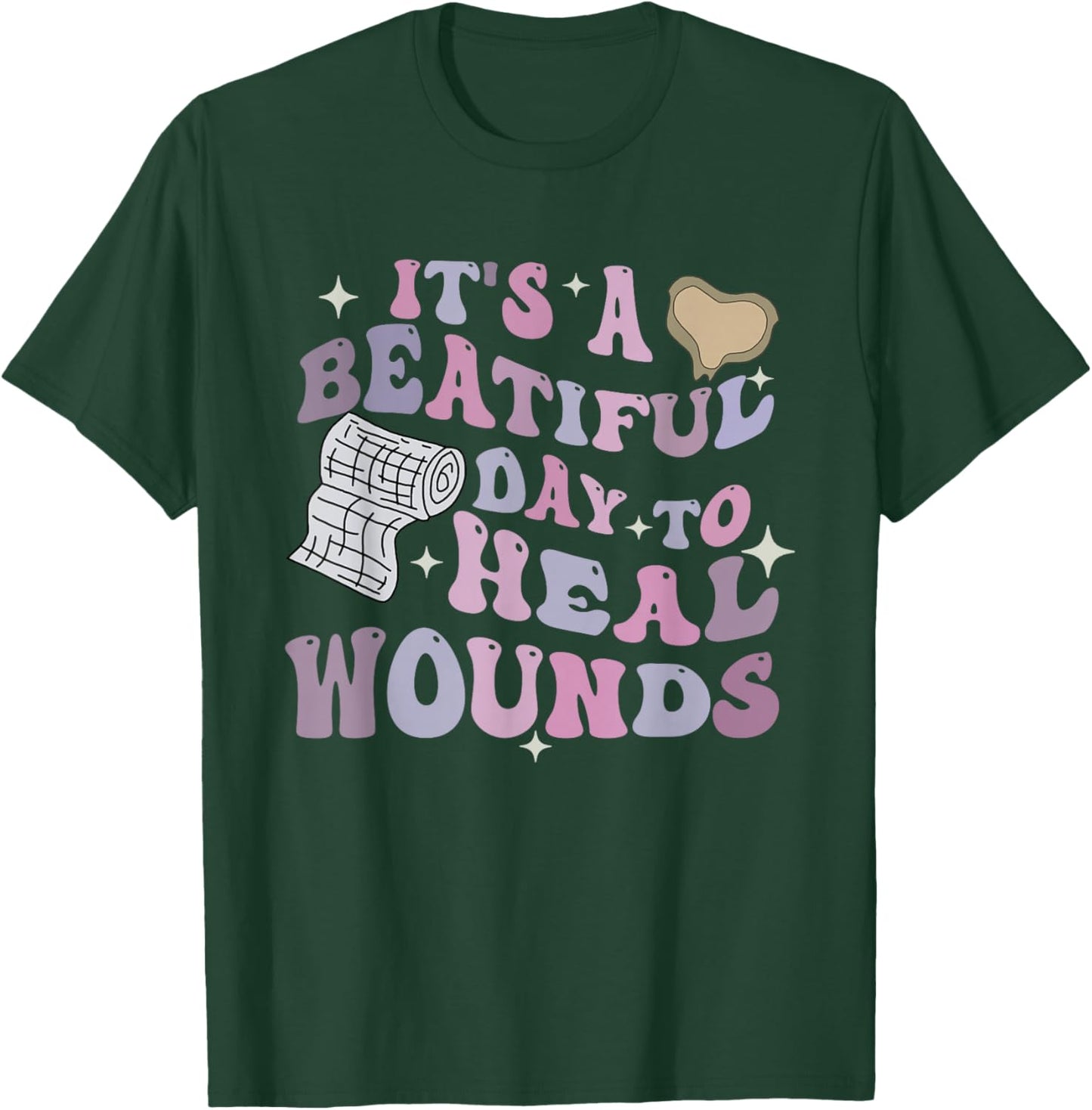 Retro Wound Care Nurse Ostomy Nurse WOC Nurse Practitioner T-Shirt - T-Shirt | Forest