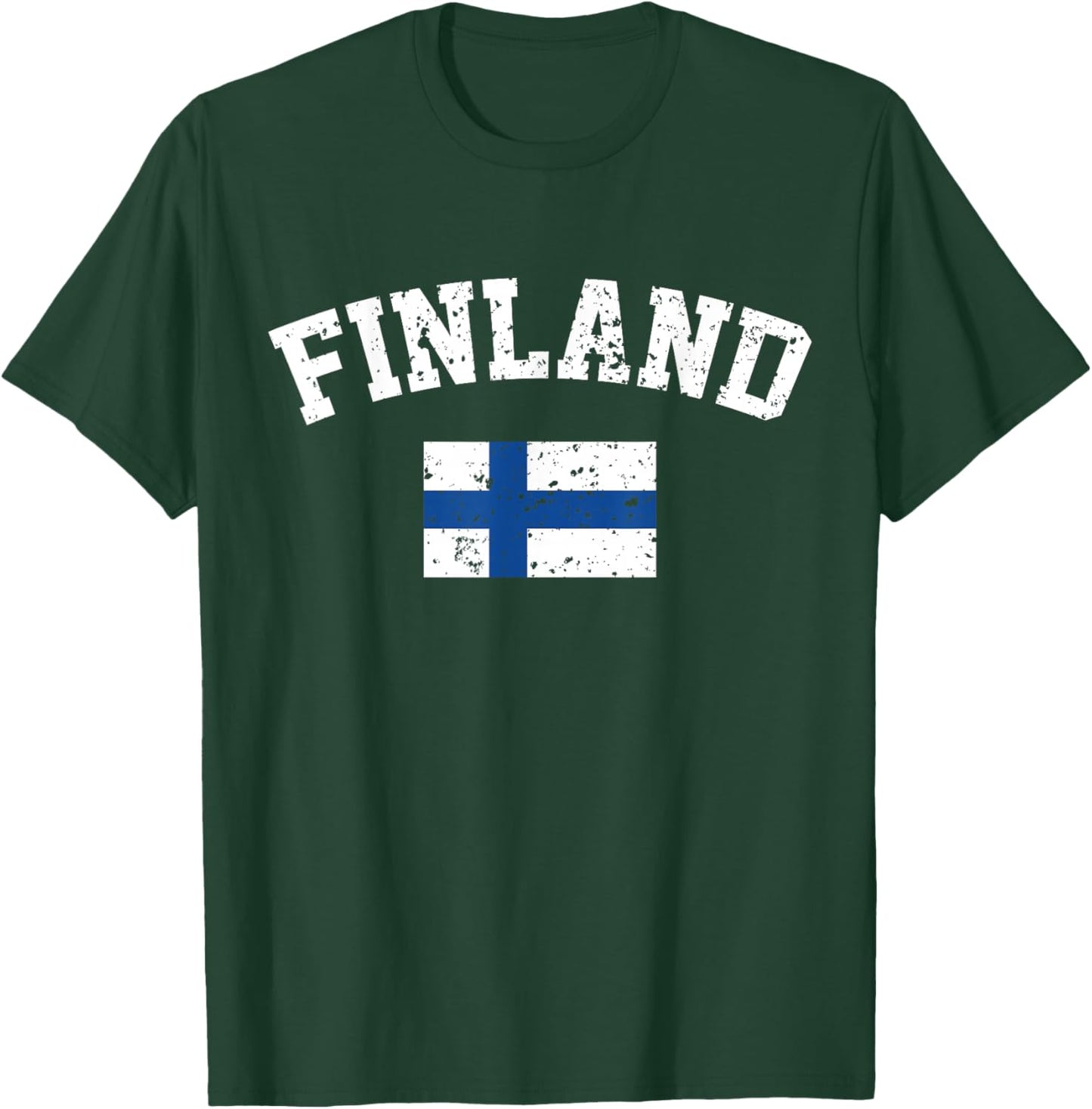 Finnish Flag Tourist Holiday Destination Finland Flag T-Shirt - T-Shirt | Forest