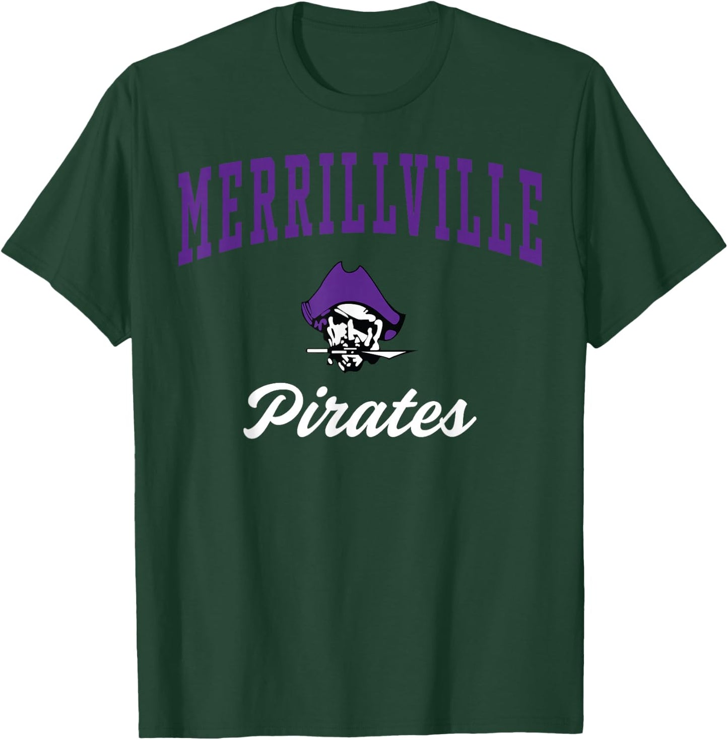 Merrillville High School Pirates C3 T-Shirt - T-Shirt | Forest