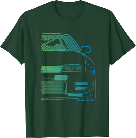 Classic Racing R32 Turbo Green Gradient T-Shirt - T-Shirt | Forest