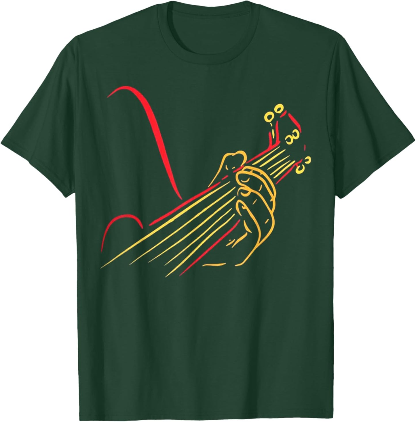 Guitar art line Guitar Playing Sign Vintage T-Shirt - T-Shirt | Forest