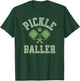 Pickle Baller Shirt Distressed Retro Athletic Pickleball T-Shirt - T-Shirt | Forest