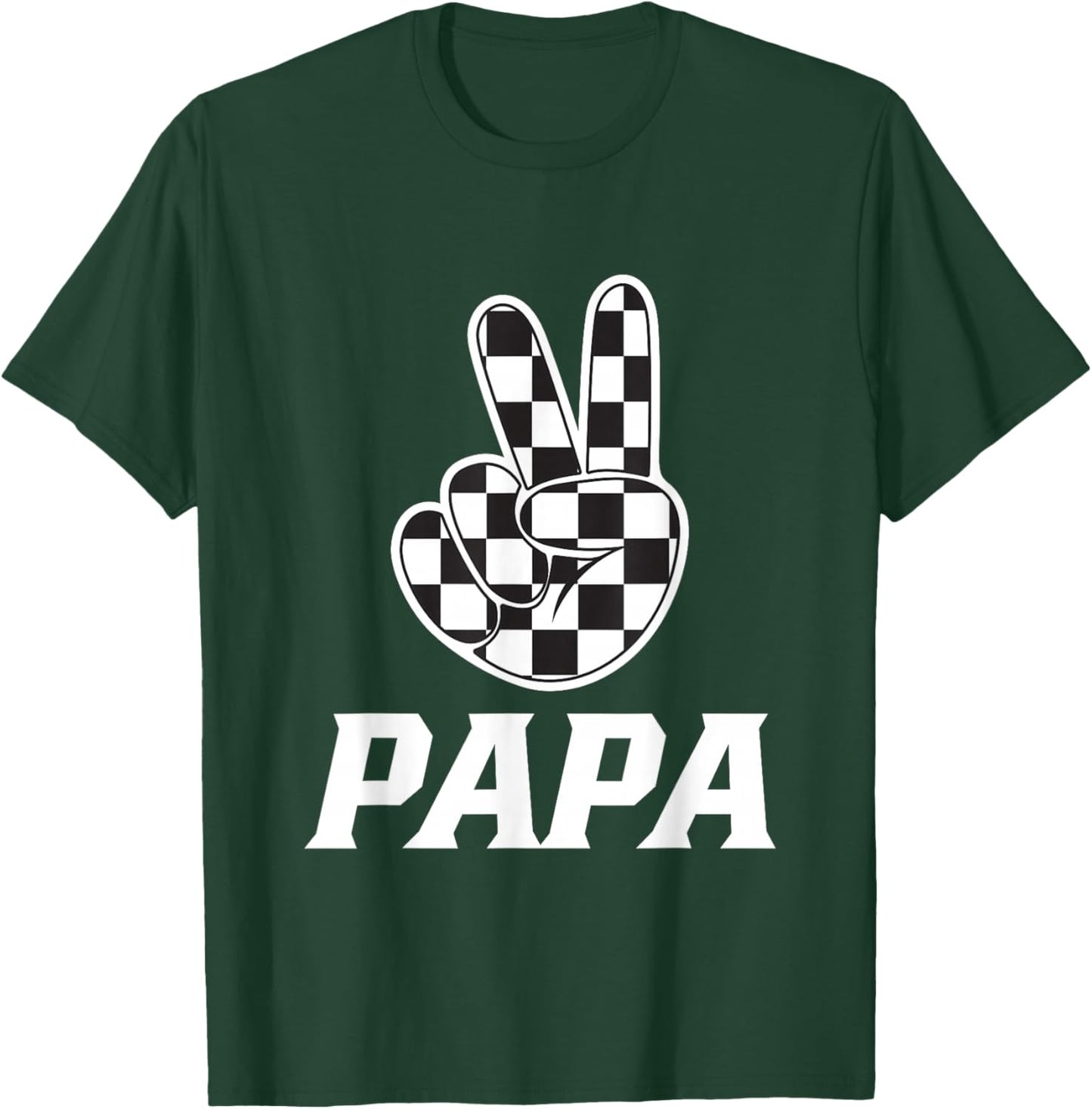 Papa Birthday Party Car Race Family Matching Pit Car Racing T-Shirt - T-Shirt | Forest