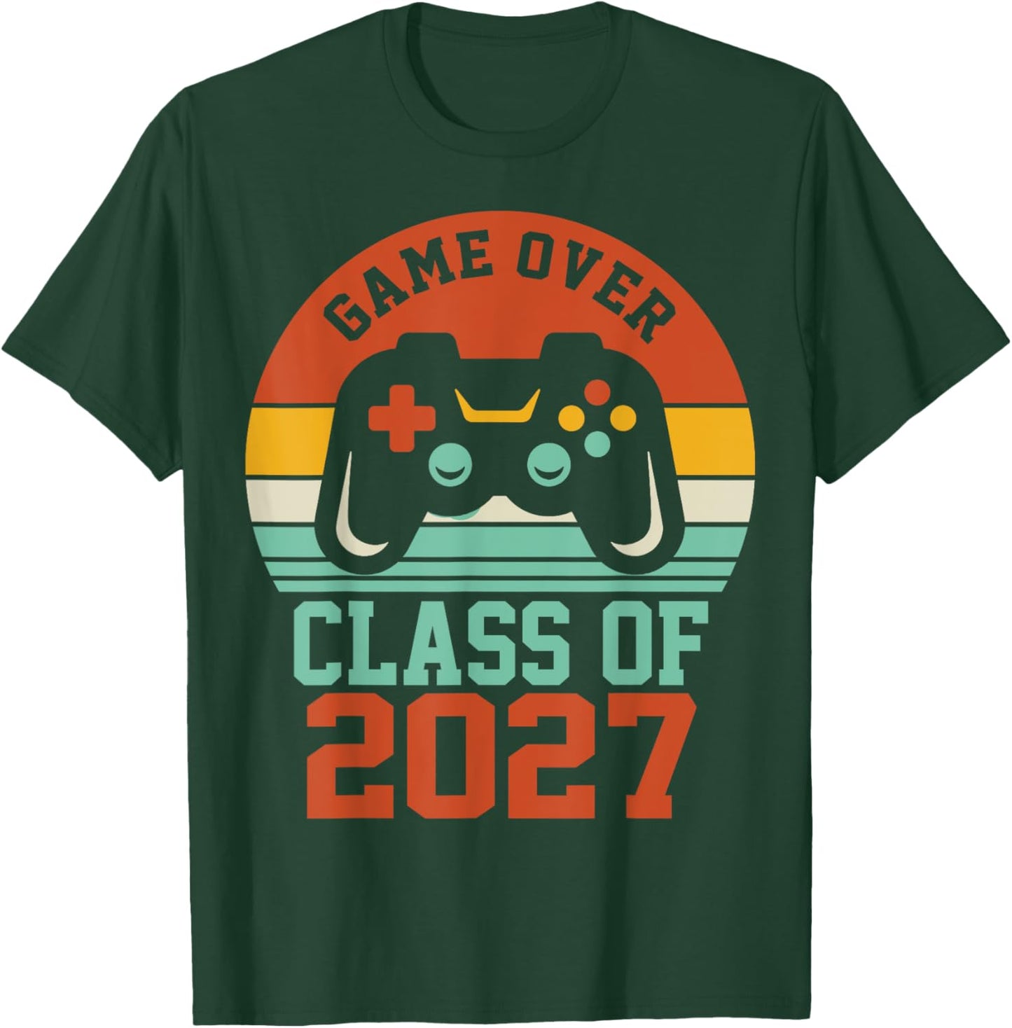 Game Over Class Of 2027 Shirt Student Senior 2027 Graduation T-Shirt - T-Shirt | Forest