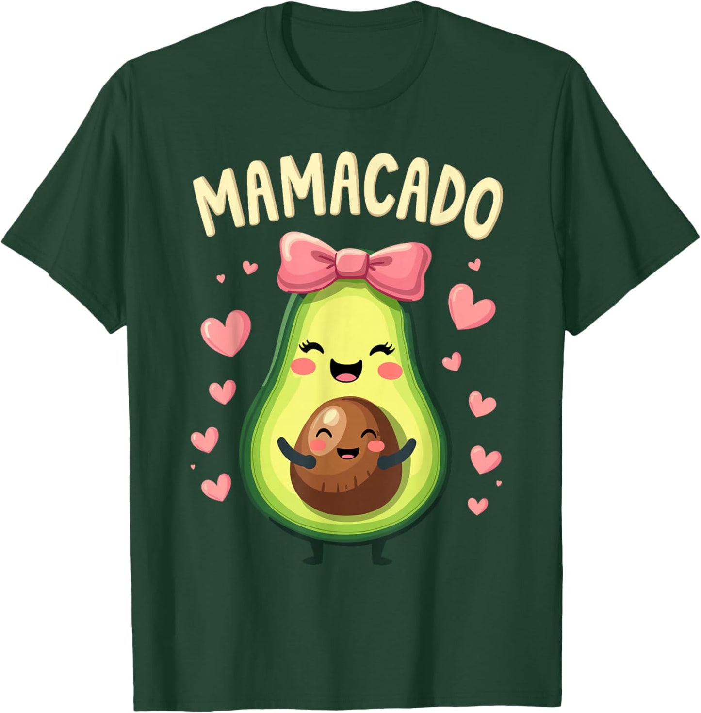 Pregnancy Announcement For Mom & Women, New Mom, MAMACADO T-Shirt - T-Shirt | Forest